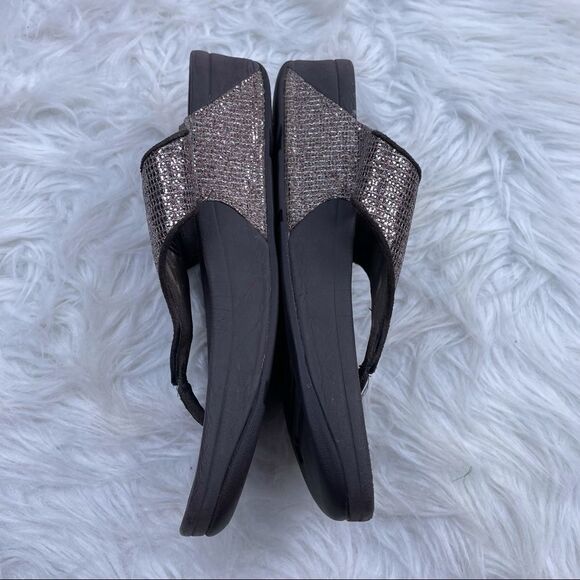 Fitflop Lulu Superglitz Glitter Wedge Sandals - Picture 5 of 9